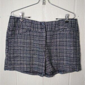 The Limited Drew Fit Navy Blue Tweed Shorts Womens Sz 10 Acrylic Dressy 5"  NWT